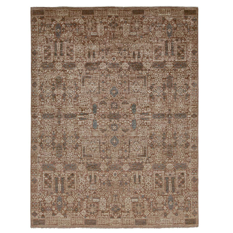 Southwestern Area Rug in Rust/Beige