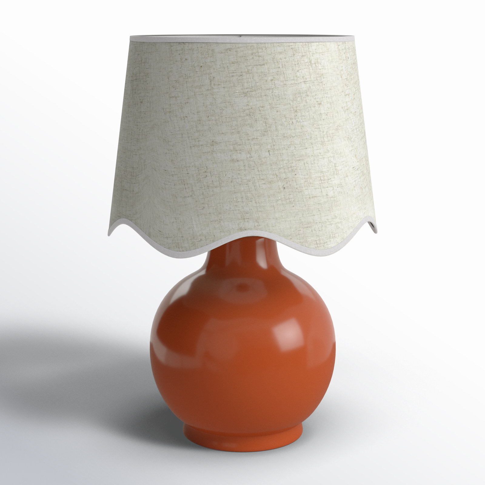 Maura Accent Table Lamp, Beige, Orange, 22"H x 15"W x 15"D