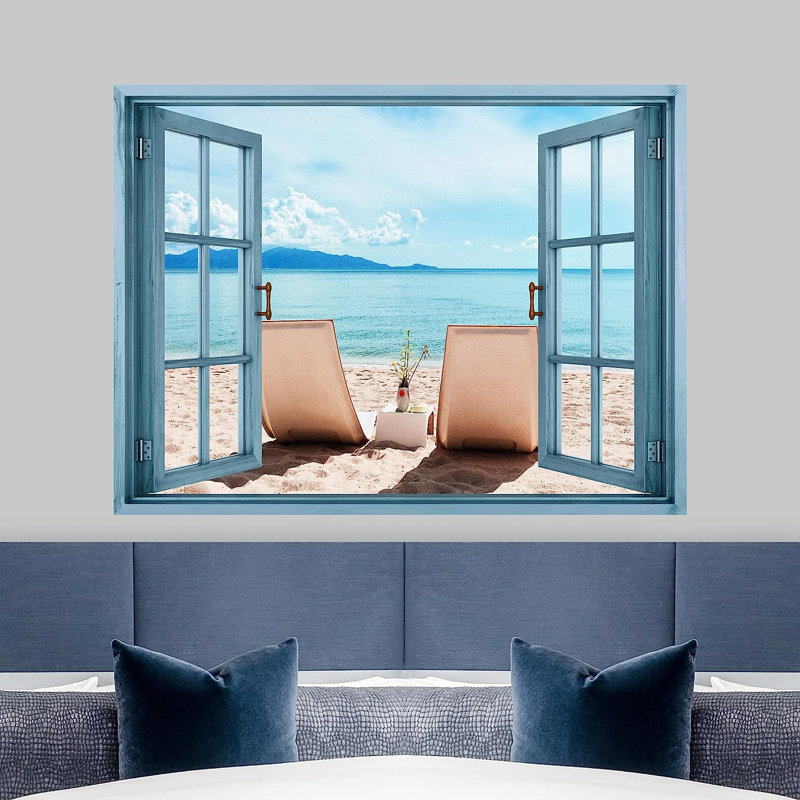 Murale de vacances chaise de plage Ocean Paradise, L 48 po x l 36 po