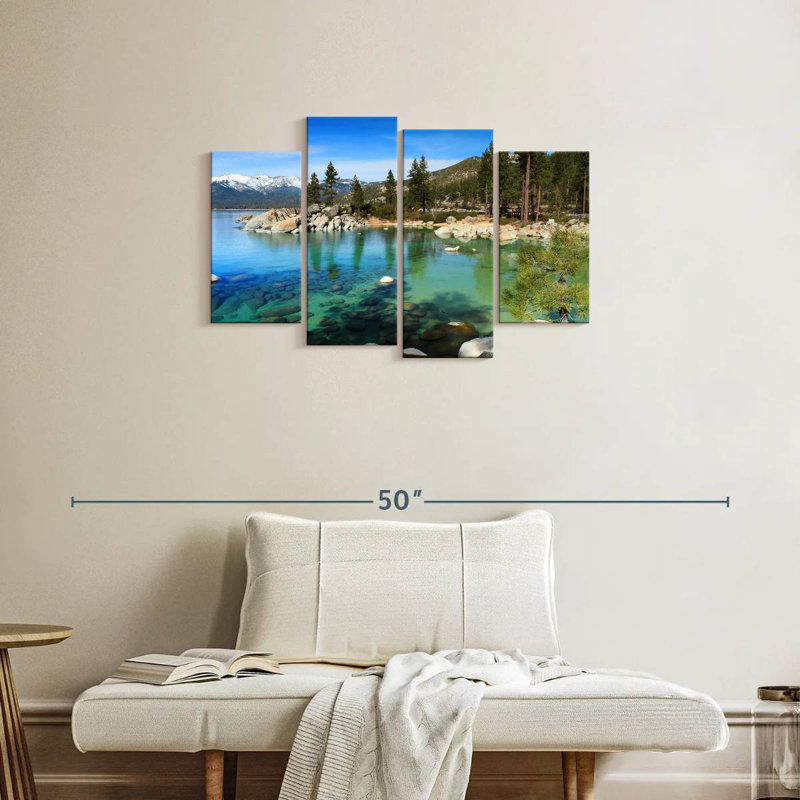 Alvord Crystal Lake Lake Tahoe bleu, H 22 po x l 36 po