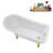 58" Streamlin Clawfoot Tub,Tray,Drain, Clawfeet-101628929-102219868
