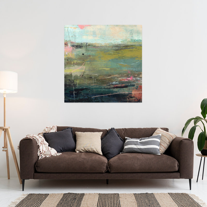 Forêt de pins n ° 2, paysage contemporain abstrait, art naturel, H 36 po x l 36 po