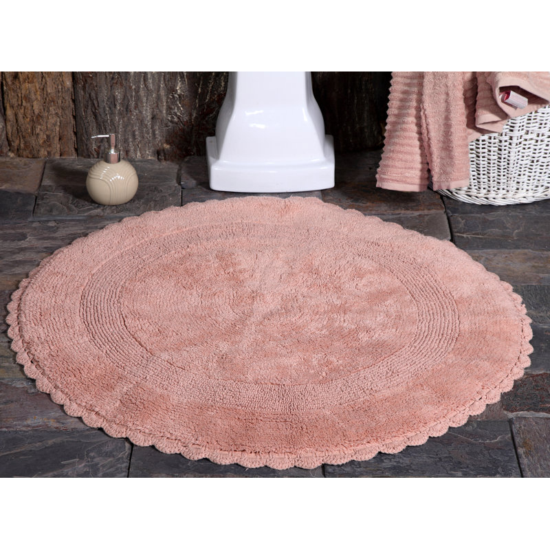 Jarris Cotton Bath Rug, Coral