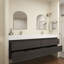 Meuble-lavabo mural double 80 po avec lavabo acrylique Victoria-94524416