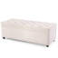 Banc de rangement avec repose-pieds de 50 po avec rangement pour le salon, beige-425546466