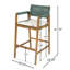 Tabourets de bar d'extérieur en bois d'acacia Brendalyn Modern Coastal-127283808-127283810