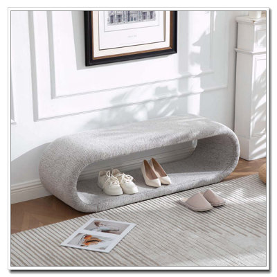 52.17"Wide Chenille Upholstered Bench