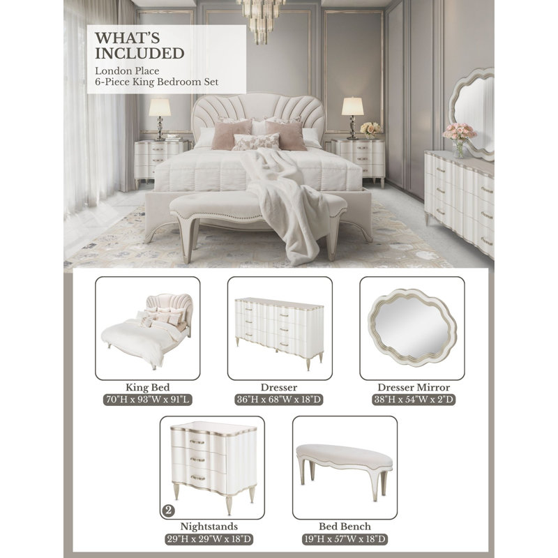 London Place Queen 6-piece Bedroom Set, California King