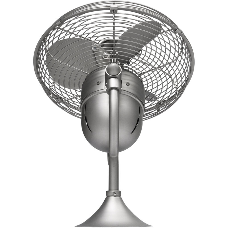 13" Oscillating Wall Mounted Fan, Brushed Nickel