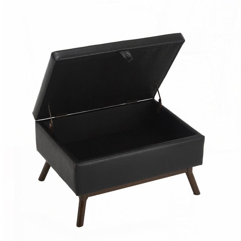 Repose-pieds avec rangement, table basse, Noir