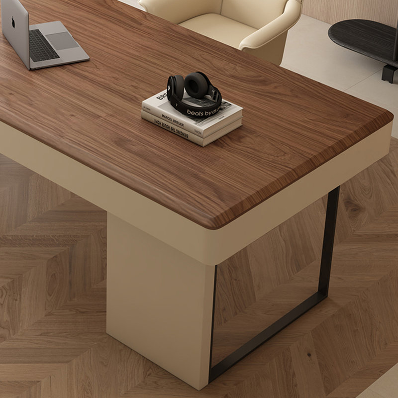 Bureau en bois massif de style rétro, H 29,52 po x l 55,11 po x P 27,55 po