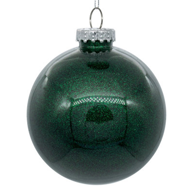 Clear Glitter Interior Ball Ornament