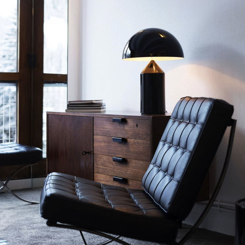 Atollo Table Lamp, Black