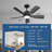 42 Inch Ceiling Fan With Light And Remote, Low Profile Ceiling Fan, Quiet, Dimmable LED, Reversible DC Motor, APP Control, Timer, For Bedroom Indoor Outdoor Use-2101163274-2101163316