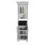 Garde-manger double, armoire de rangement, avec six tablettes