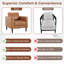 Fauteuil d'appoint Esin Mid-Century en cuir véritable Esa-1636945735