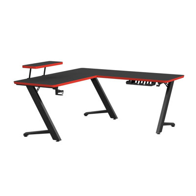 Vertex L shape Desk in Black