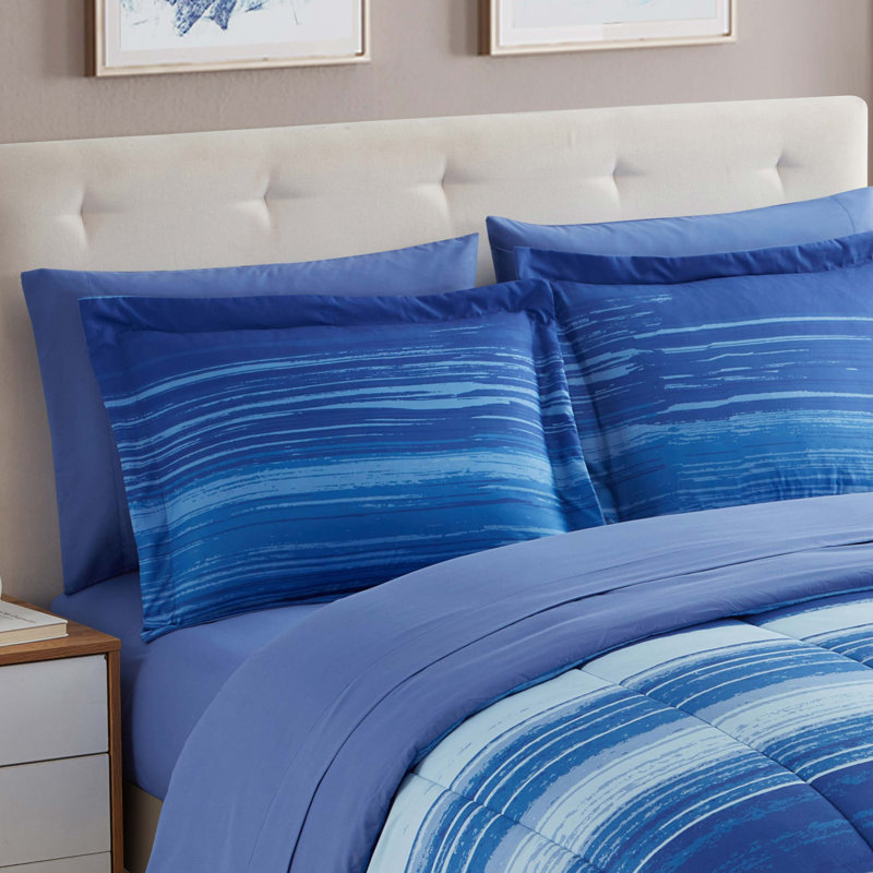 Siena Printed Bed In a Bag Comforter Set, King Comforter + 6 Additional Pieces