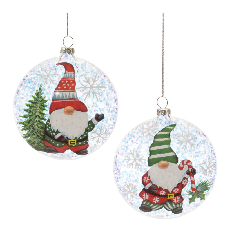 4.75'' Glass Santa Claus Ball Ornament