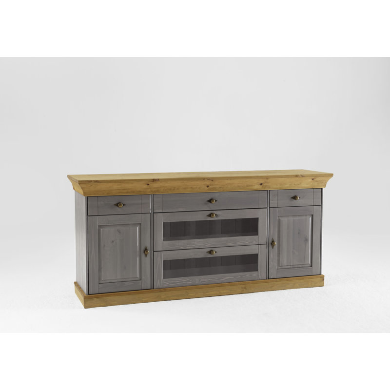 Kelly 185.4cm Sideboard, Grey/Leach-coloured, 84.7cm H x 185.4cm W x 44.9cm D