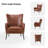 Ebbert 30" W Faux Leather Wingback Armchair with Nailhead Trim-1057351193