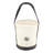 12 in. 1 Pocket Utility Tapered Ripstop Canvas Bucket with leather Bottom