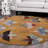 Hand Tufted Wool Eco-Friendly Area Rugs - Rectangle, Gold Color, Floral Modern Design, High Pile Thick Handmade Anti Skid Area Rugs for Living Room, Bed Room-221531451