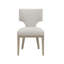 Ensemble de 2 chaises d'appoint en lin et champagne Kasa