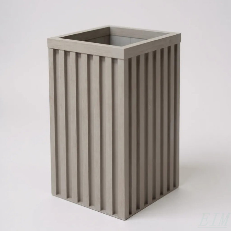 Square Grove Column Planter - Grey Brown, Brown Gray