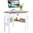 Space-Saving Corner Desk With Drawer And Storage Shelves, Compact Triangle Computer Desk For Home Office Or Bedroom