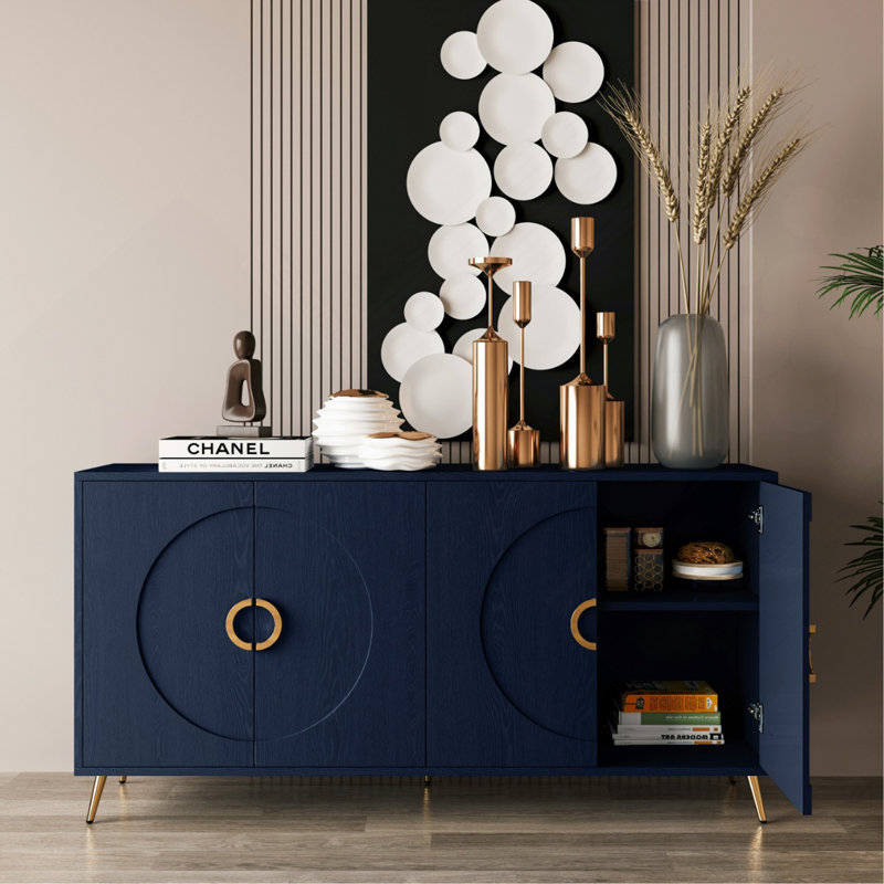 Nishawn 59.84'' Sideboard, Navy Blue