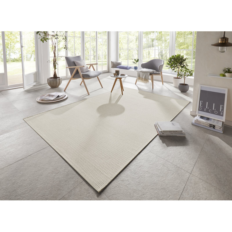 Millau Flatweave Cream/Beige Indoor/Outdoor Rug, Rectangle 140 x 200cm