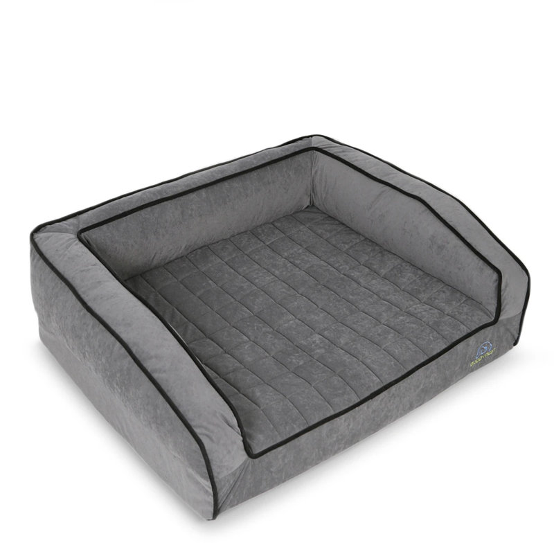 Lit pour chien Crown Bolster, Très grand (l 48 po x P 32 po x H 10 po), Gris Fathom