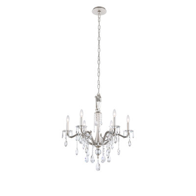 Lustre Venere 6 LT étain / transparent Allegri