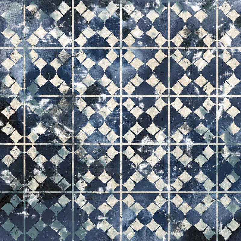 Tile Dye V 1 Piece Wrapped Canvas Wall Art, 51cm H x 51cm W