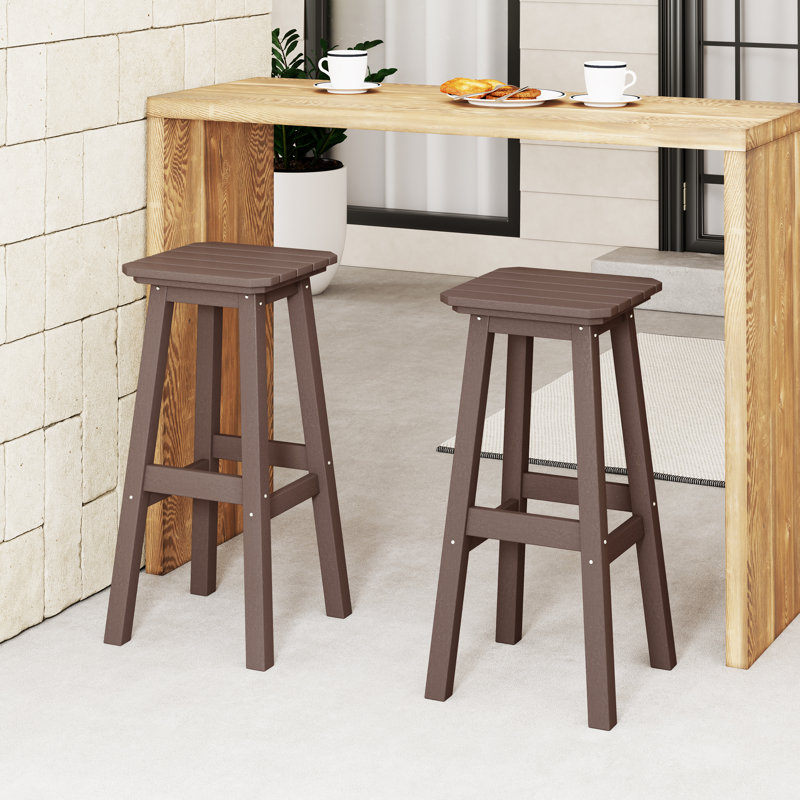 Tabouret de bar 29 po Laguna (ensemble de 2), Brun foncé