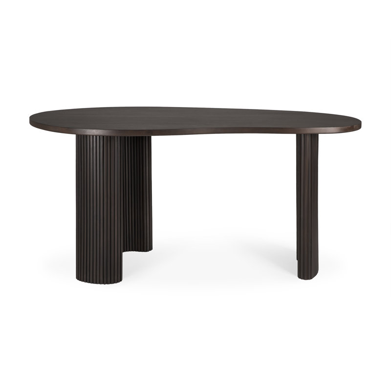Boomerang Solid Wood Writing Desk, 29.5" H x 63" W x 32.7" D, Espresso