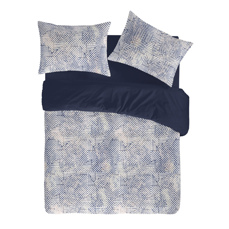 Talarico Percale Duvet Cover, Navy, Kingsize Duvet Cover