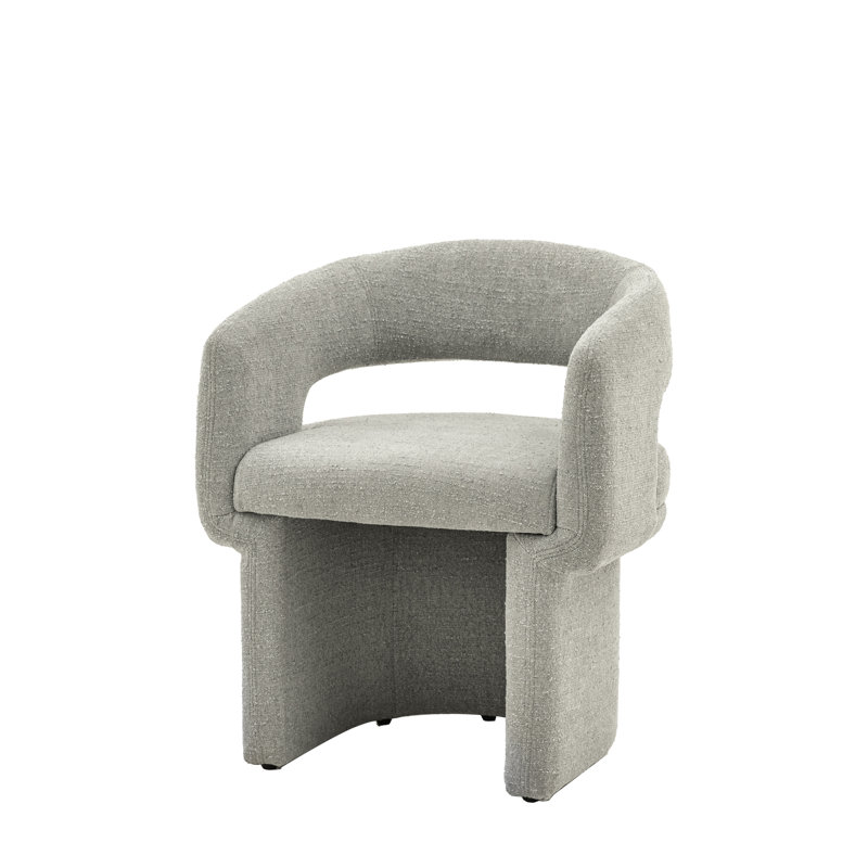 Dellan 49cm H Polyester Blend Upholstered Parsons Chair, Grey