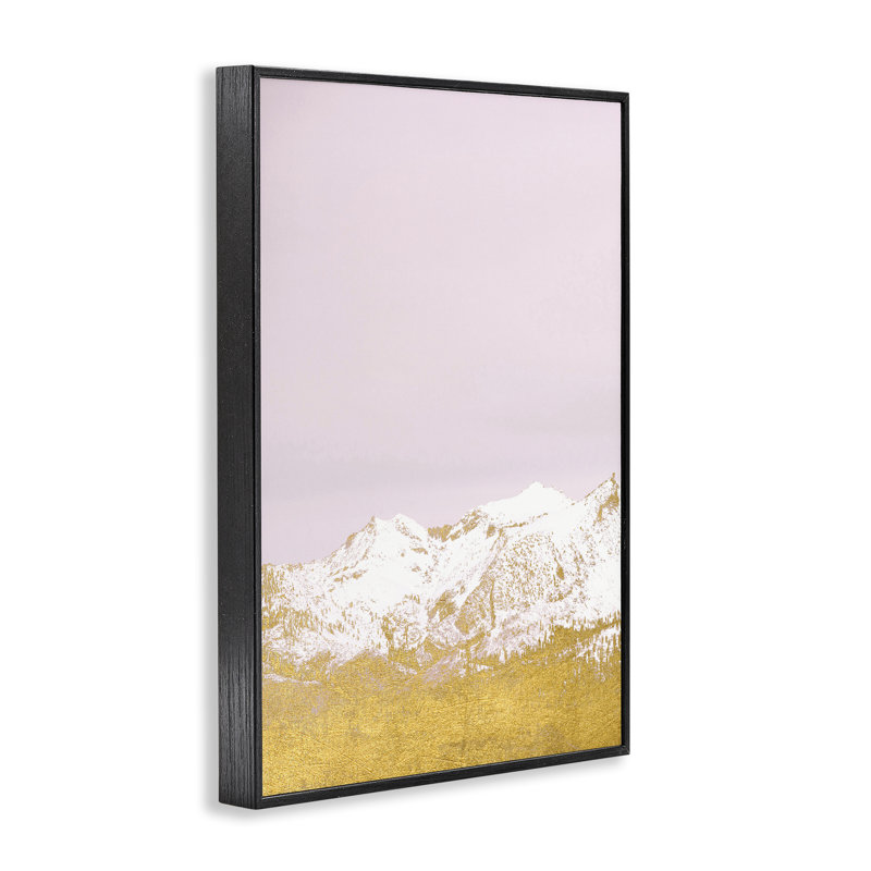 Giclée encadrée de montagnes à pointes blanches, par Gemma Bardot, Giclée encadrée noir minuit, H 24 po x l 16 po