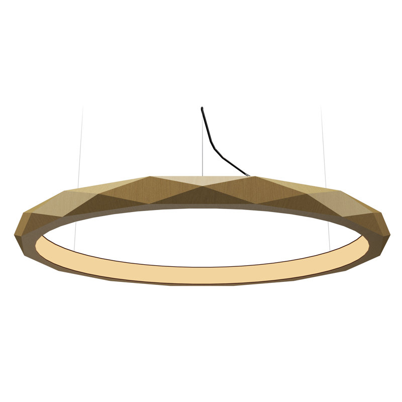 1 - Light LED Pendant, 4.72" H x 31.5" W x 31.5" D, Organic Gold