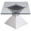 Ensemble de tables basses et tables de bout Modern avec bases en acier inoxydable poli