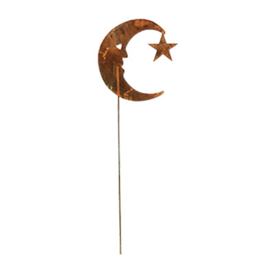 Moon/Star Rusted  Stake