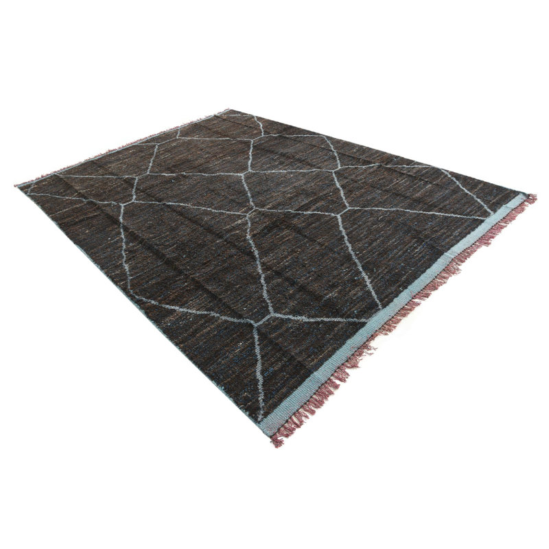 Tapis bleu et brun Iraheta