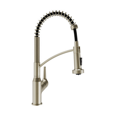 Karran Scottsdale Single-Handle Pull-Down Sprayer Commercial Style Kitchen Faucet in Spot-Free Champagne Bronze
