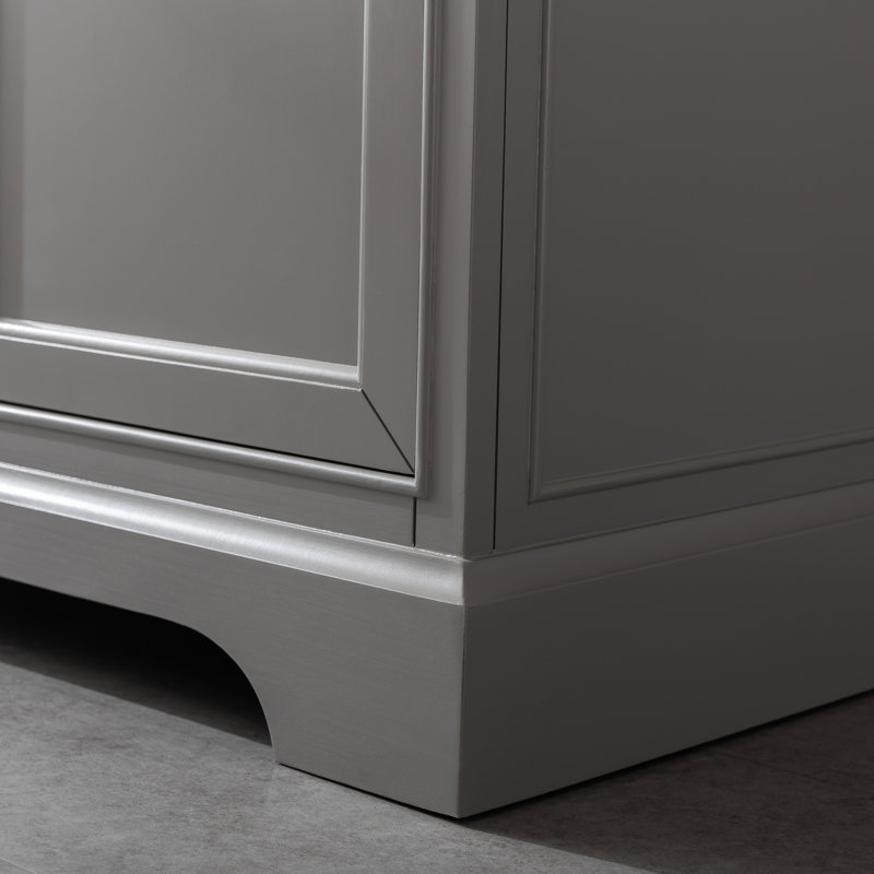 Thompson 60" W Double Vanity, Gray/Brushed Nickel