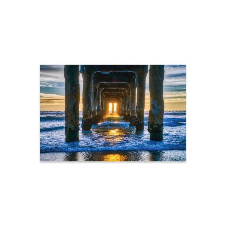 Dovecove Cyanne Manhattan Beach Pier At Sunset On Plastic/Acrylic by ...