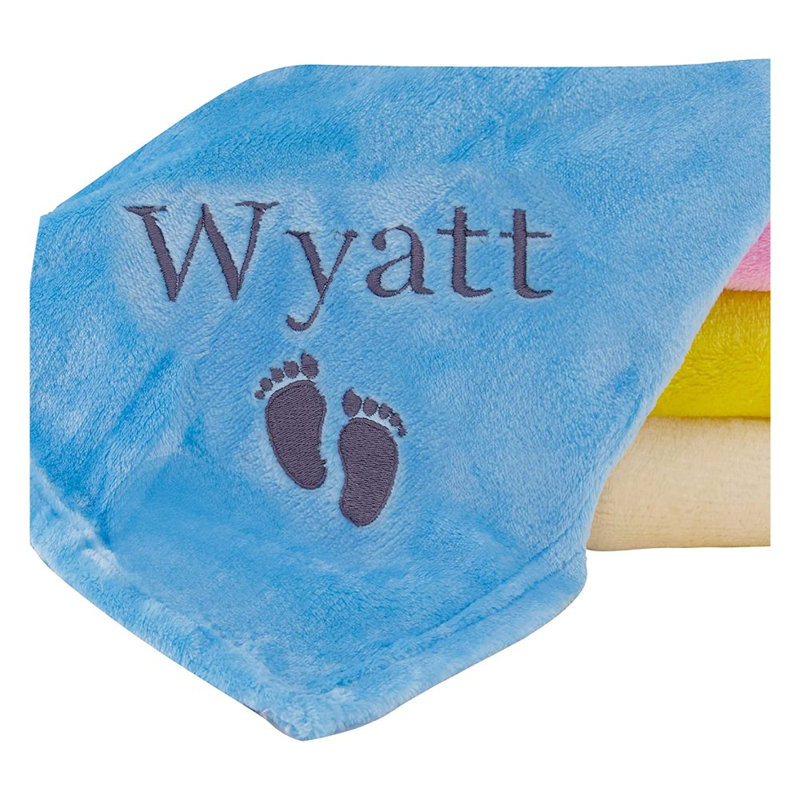 Couvertures personnalisées pour bébé garçons et filles, Bleu