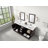 80" Double Sink Bathroom Vanity-Brown,With Mirror