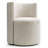 Textured Upholstered Barrel Dining Chair with Hidden Casters-1569834432